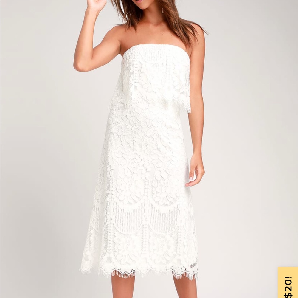 White Strapless Dress